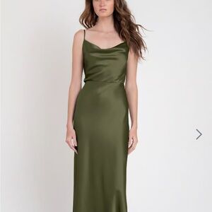 Jenny Yoo Olive green bridesmaid dress